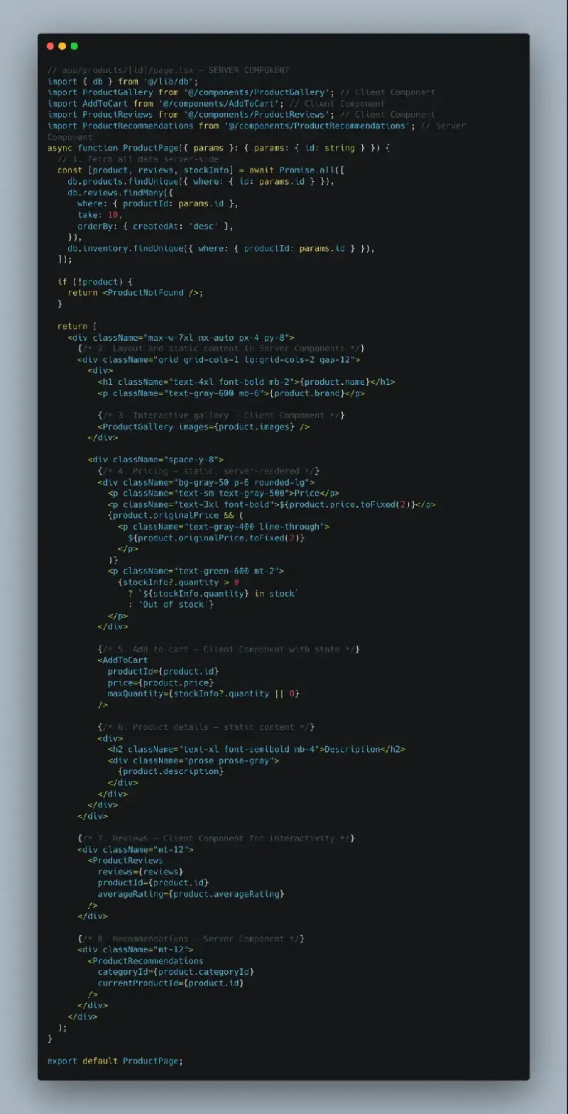 React Server Components Example Code React Server Components (RSC) - A Guide to Real-World Usage | ibcscorp.com